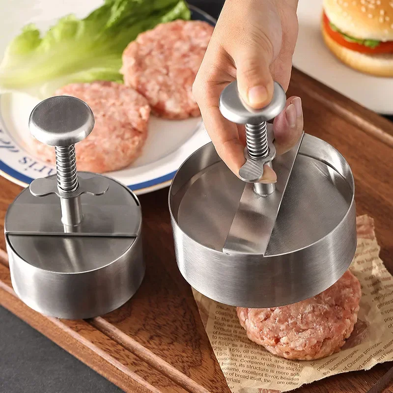 Meat Patty Maker Press Manual - Presse à hamburgers en acier inoxydable
