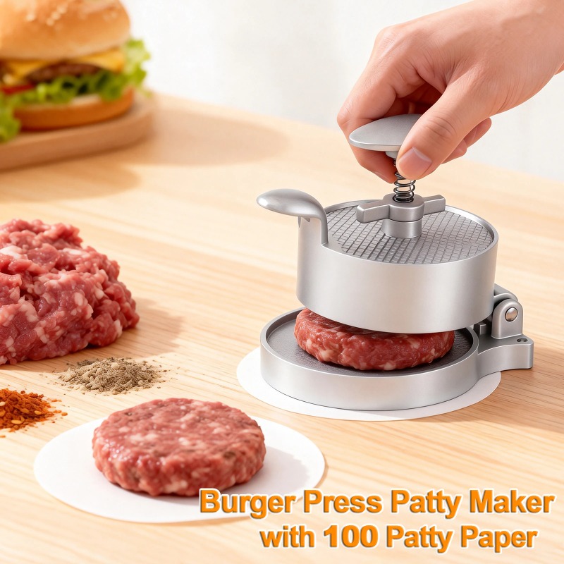 Meat Patty Maker Press Manual - Presse à hamburgers manuelle avec 100