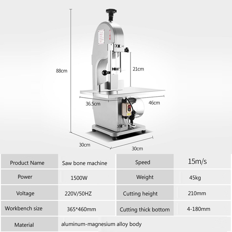 Scie à ruban commerciale en ac - Meat Band Saw Cutting Machine avis et prix