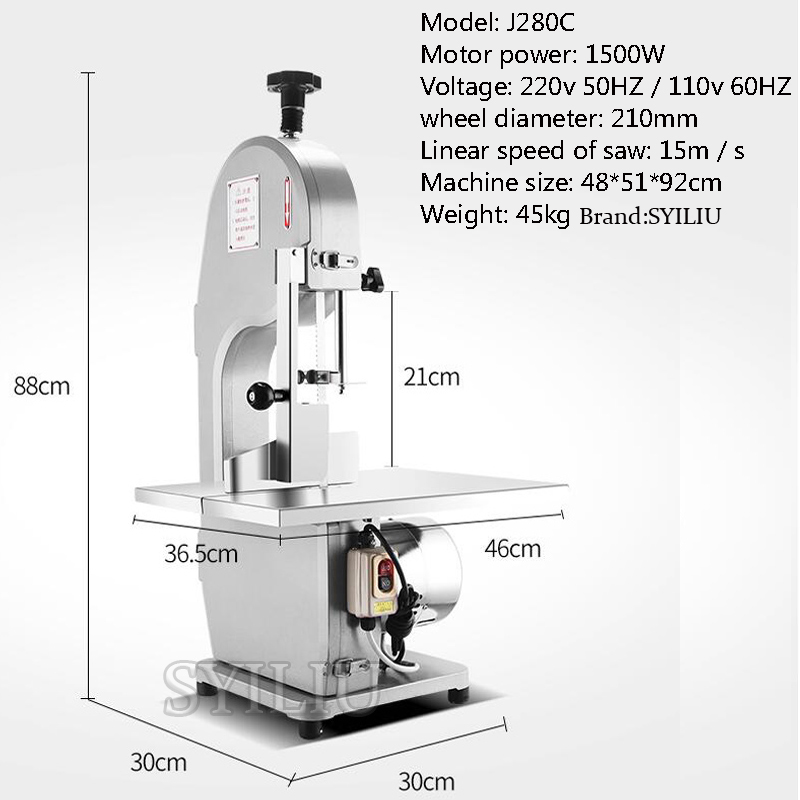 Scie à os industrielle, machin - Industrial Meat Grinder 1500W avis et prix