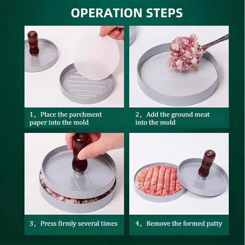 Presse à galettes de bœuf rond - Meat Patty Maker Press Manual avis et prix