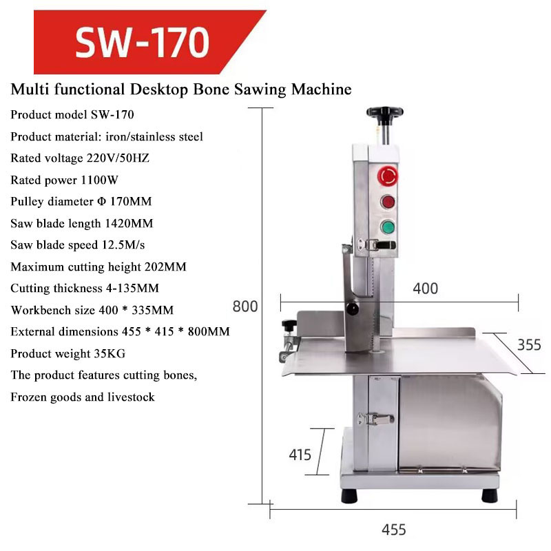 Scie à ruban électrique commer - Meat Band Saw Cutting Machine avis et prix