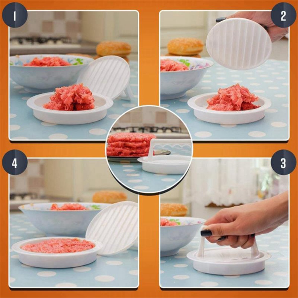 ● Presse à hamburgers manuelle - Meat Patty Maker Press Manual avis et prix