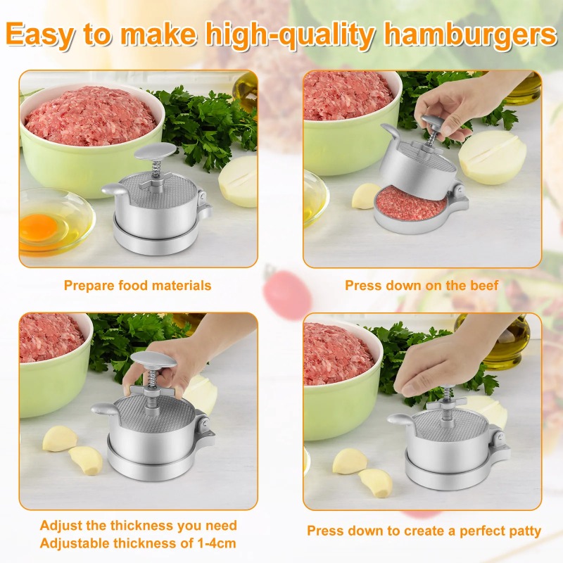 Presse à hamburgers manuelle a - Meat Patty Maker Press Manual avis et prix